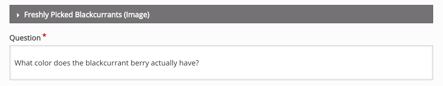 Moodle - H5P - Multiple Choice Question Editor - Question Field